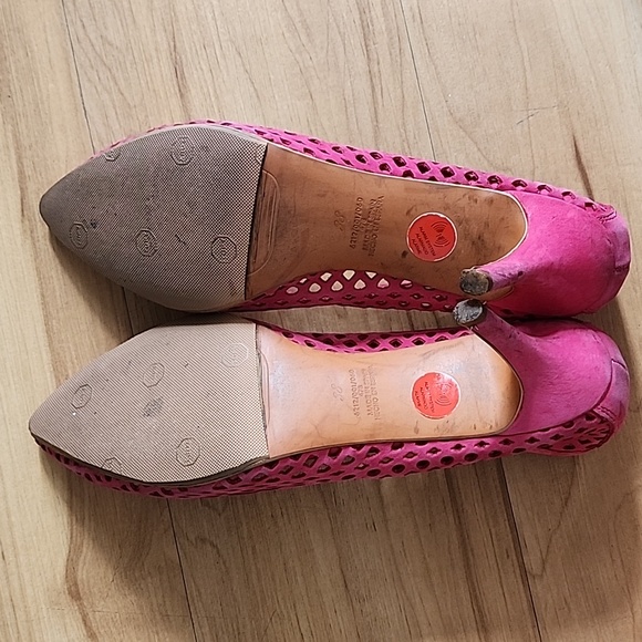 Zara laser cut Suede pumps Sz 38 - Picture 9 of 10